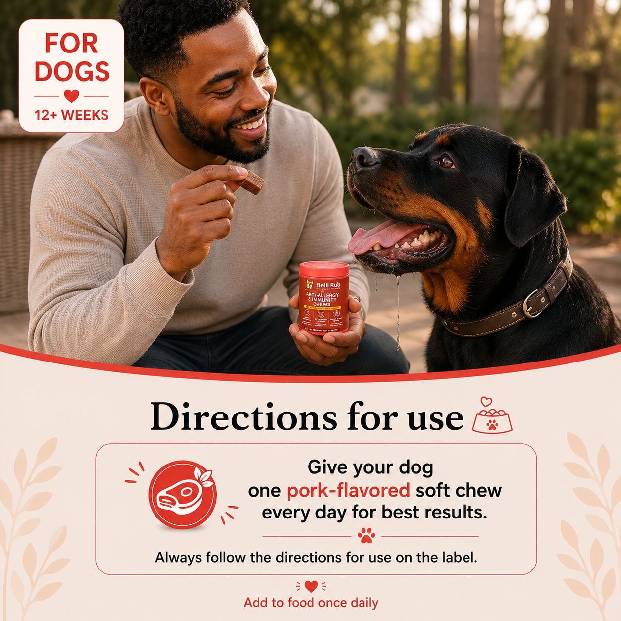 Allergy & Immune Chews - dog probiotics for seasonal allergies