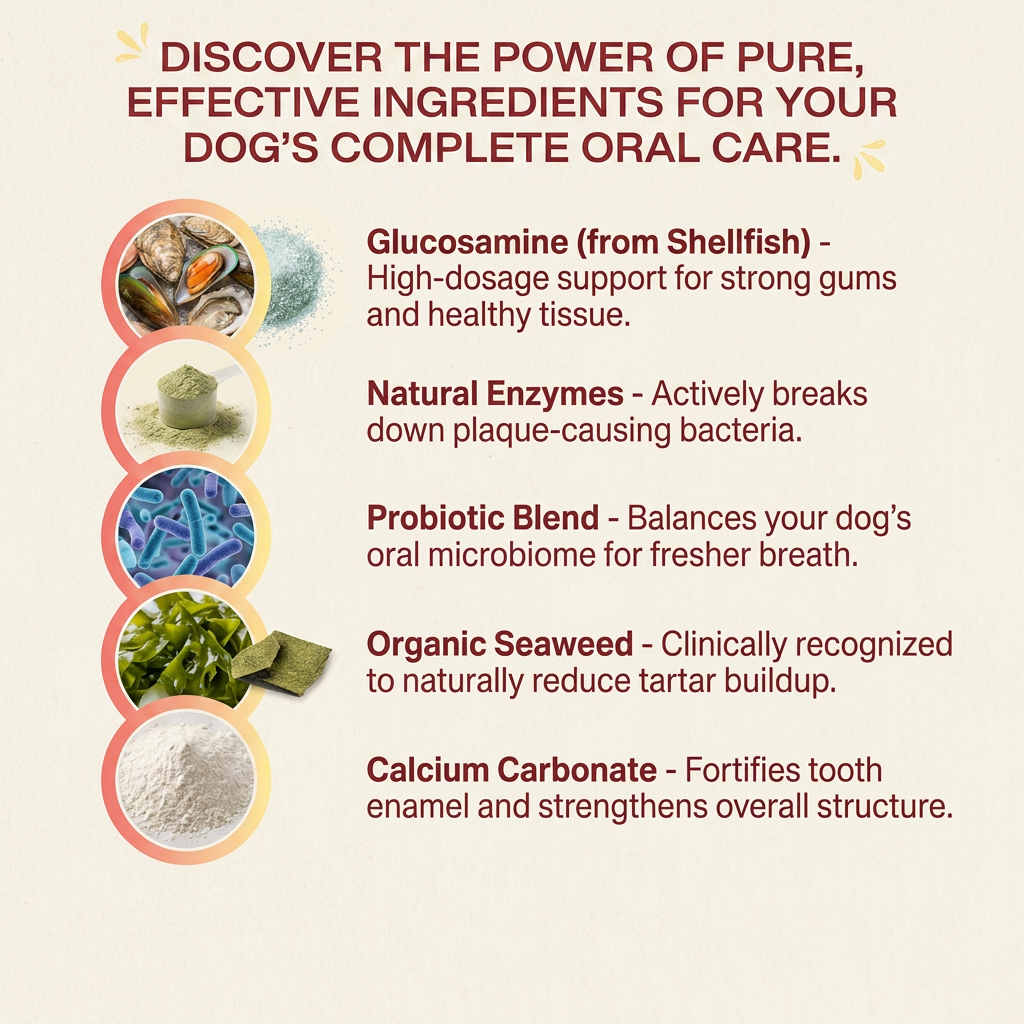 Advanced dog dental powder