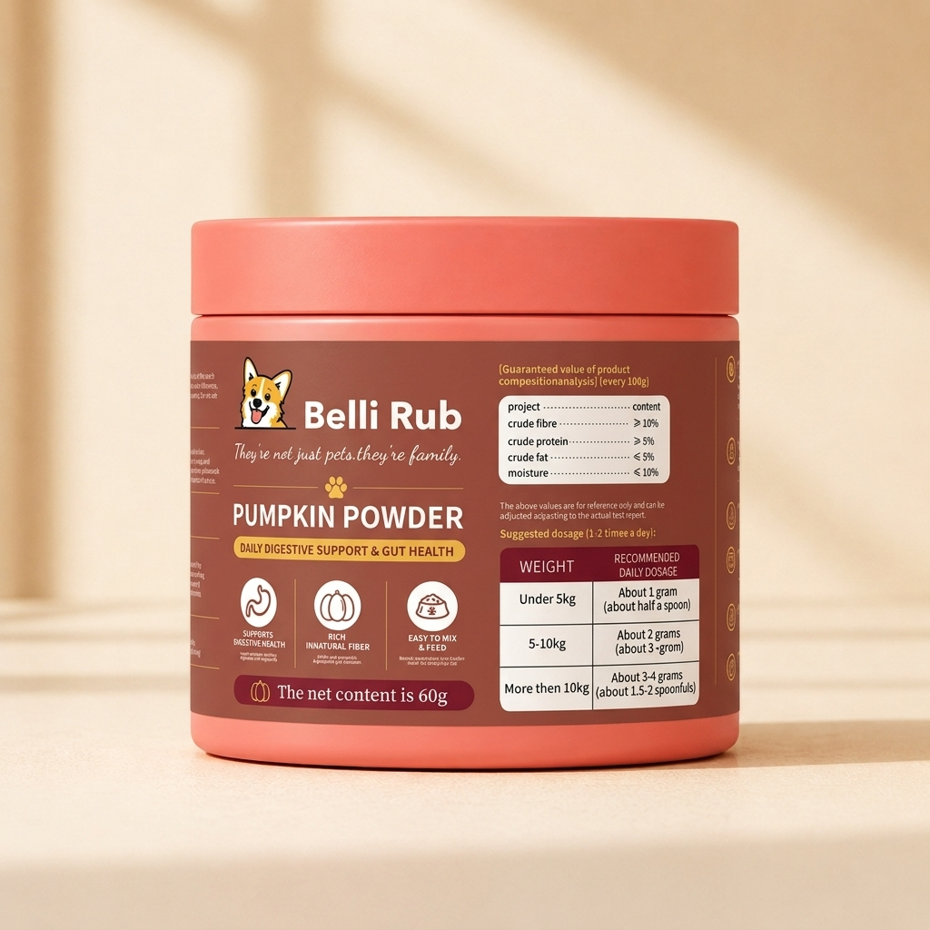 Pumpkin powder blend for dogs – digestive support supplement