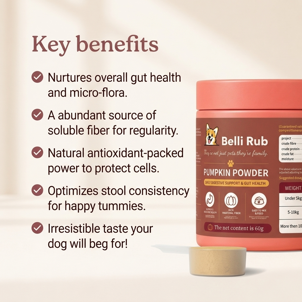 Pumpkin powder blend for dogs – digestive support supplement
