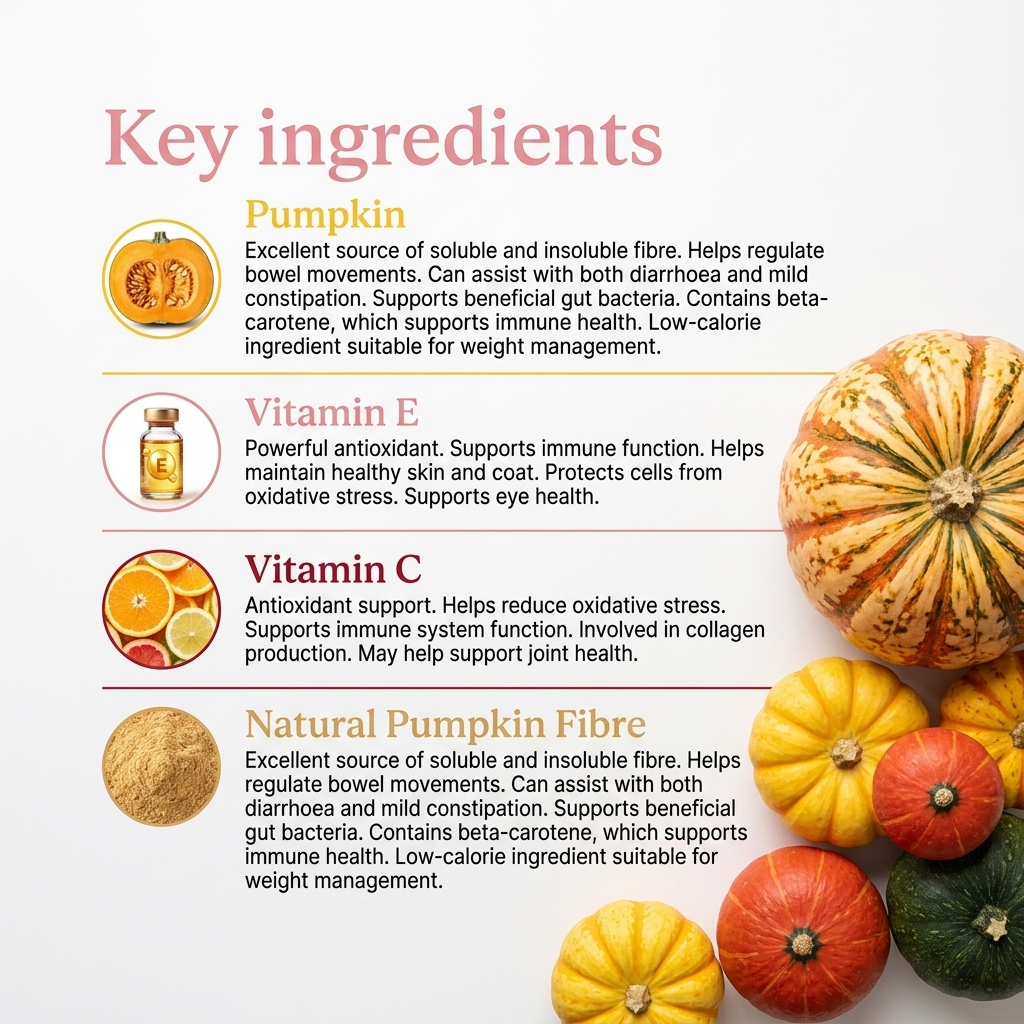 Pumpkin powder blend for dogs – digestive support supplement