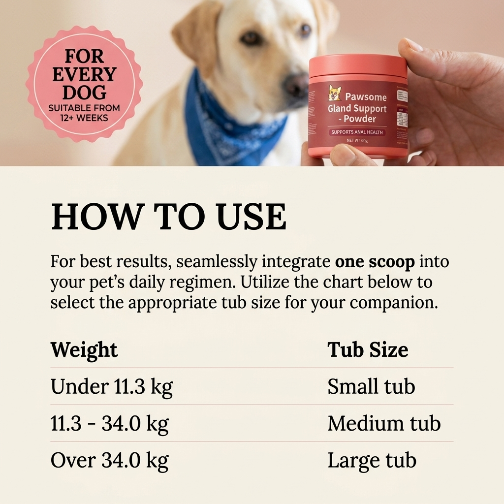 Anal gland supplement for dogs – probiotic anal gland support